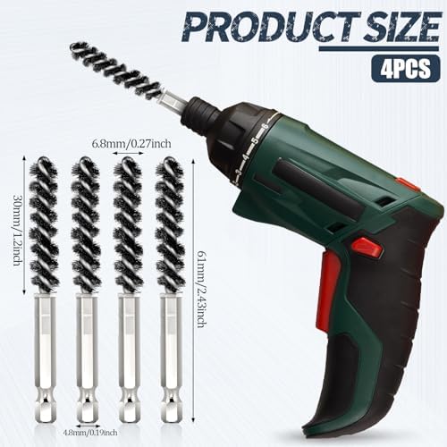 4 Pcs Golf Club Ferrules Hosel Brushes Head Electric Drill Wire Brush - Image 2