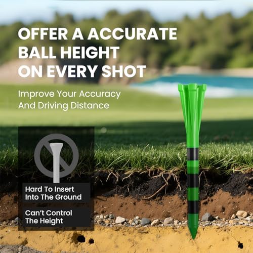FINGER TEN Golf Tees Plastic 100 Pack - Image 4