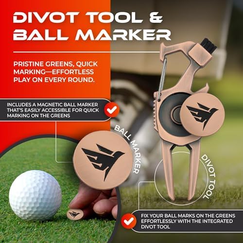 SWIFTEE Golf Divot Pitch Mark Repair Tool 7-in-1 - Image 4