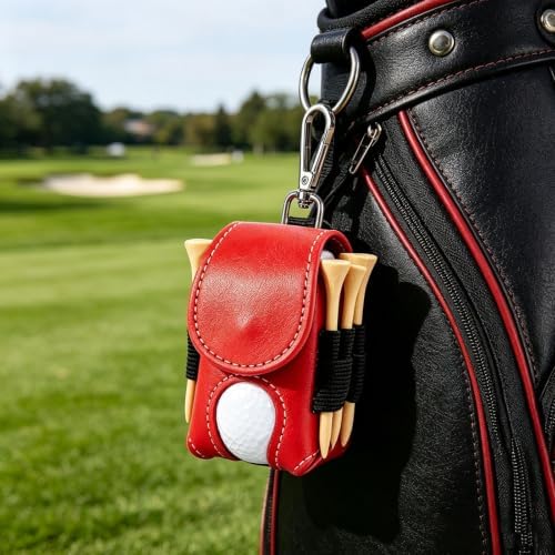 WCRAZYE Leather Golf Ball Bag Pouch - Image 3