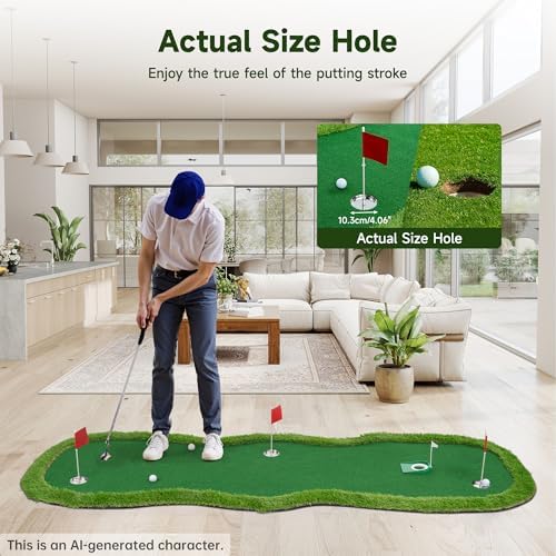 Golf Putting Green, Golf Practice Putting Mat, Professional Large Golf Training - Image 4