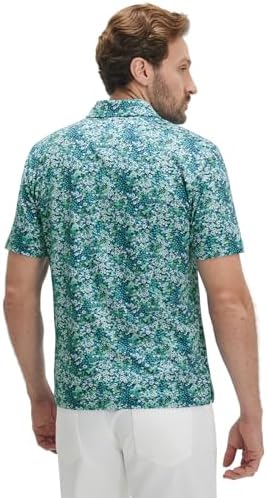 M MAELREG Mens Golf Shirt Short Sleeve Dry Fit Print Moisture Wicking - Image 4