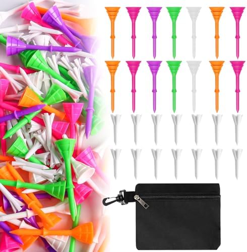 FINGER TEN Golf Tees Plastic Unbreakable 30 Tees 3 1/4 Inch and 20 More Short by FINGERTENSport