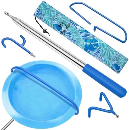 Disc Golf Retriever Pole 16 Feet, Telescopic Discs Retriever Golf Gifts by ACEBIRDIE