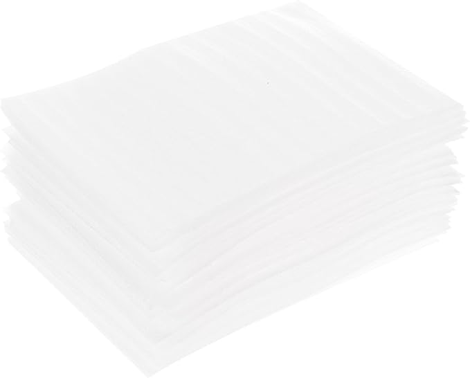MECCANIXITY Foam Packing Pouches, 100 Pack 4x6 Inch White Cushion Foam Pouches for Dishes Furniture Glasses Cups Moving Storage