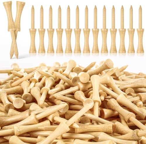 Mudder 300 Pack Step Down Golf Tees Wooden 2-3/4 Inch Bulk by Mudder