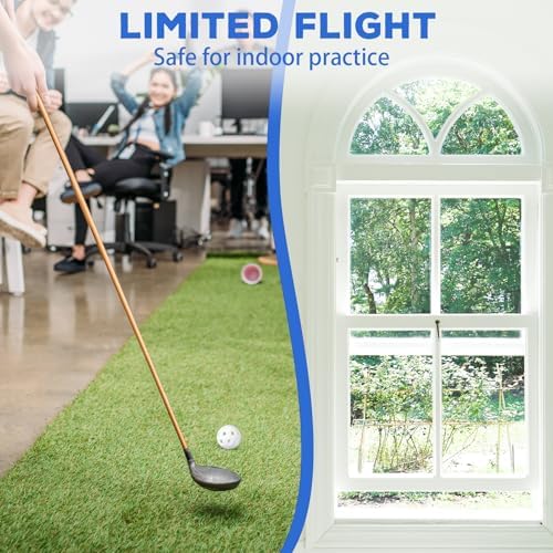 Junkin 50 Pack Practice Golf Balls Limited Flight Plastic Impact Golf Balls - Image 3