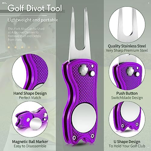 Skylety 4 Pcs Golf Divot Repair Tool Foldable - Image 3