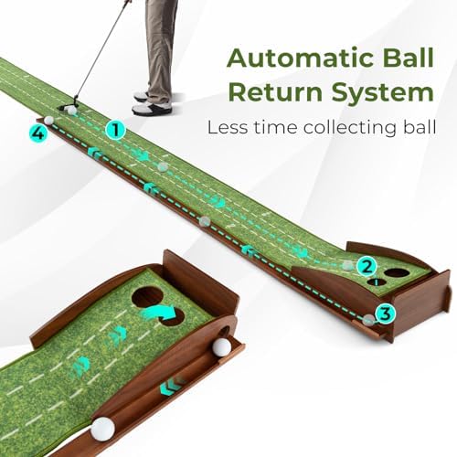 Golf Putting Green, 10 FT Portable Golf Putting Mat - Image 4