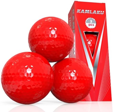 Colored Golf Balls, High Visibility Easy to Find, Blank No Logo by Kamlaku