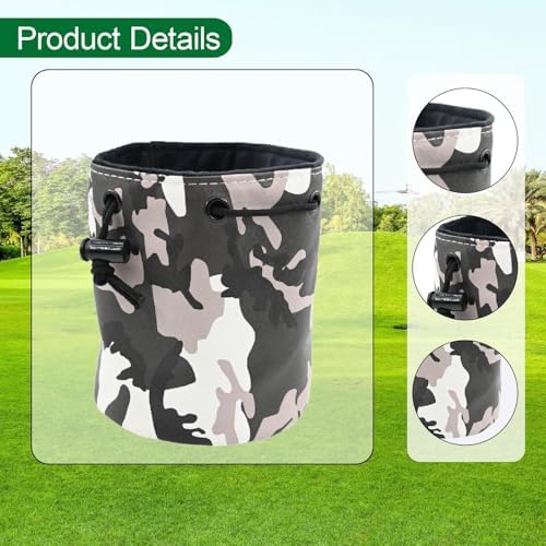 harayaa Golf Ball Bag Golf Equipment Bag Drawstring Pouch Holder Waterproof - Image 3