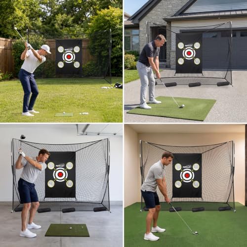Golf Practice Net 10x7FT for Real Golf Balls, Heavy Duty Backyard Garage Indoor - Image 6