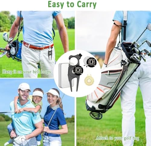 Golf Divot Tool with 2 Personalized Letter Ball Marker, 2 Magnetic Clip - Image 6