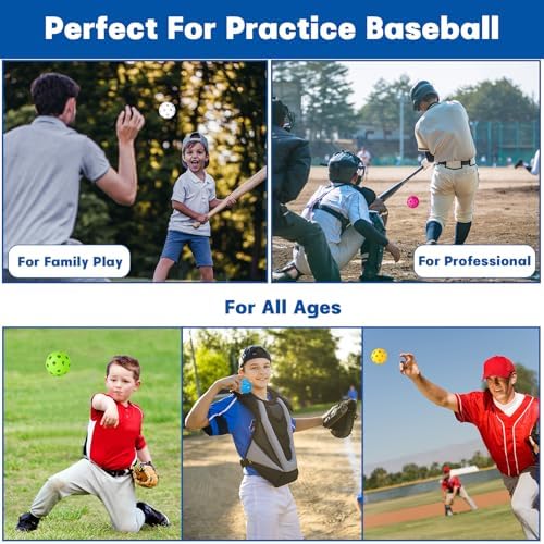 Coopay 24/80 Pack Practice Baseball SoftBalls Plastic Training Balls - Image 4