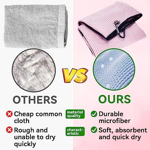 Aulock Golf Towel and Brush Set, Microfiber Towels - Image 2