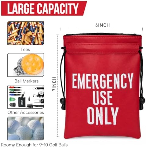 Valuables Pouch Funny Golf Ball Pouch Bag w/Drawstrings - Image 4