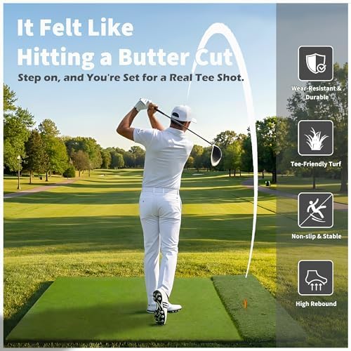 Fanshaw Dual/Tri Turf Golf Mat 5x4/6x4ft 40-50mm Thickened - Image 2