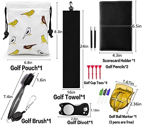Golf Valuables Pouch Bag with Drawstrings Closure - Image 6