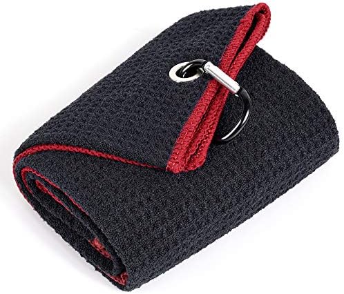 Mile High Life Tri-fold Golf Towel | Premium Microfiber Fabric | Waffle Pattern by MileHighLife
