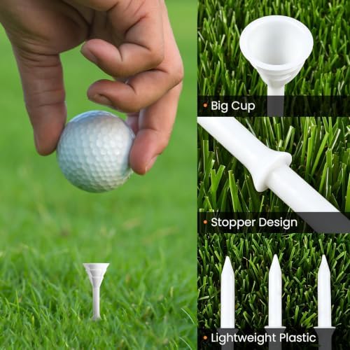 FINGER TEN Golf Tees Plastic 3 1/4 Inch 12/24/60 Pack - Image 2