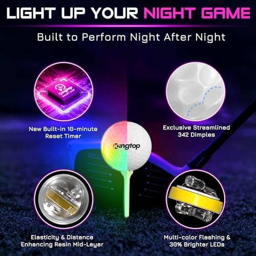 KINGTOP Glow in the Dark LED Golf Balls - Image 4