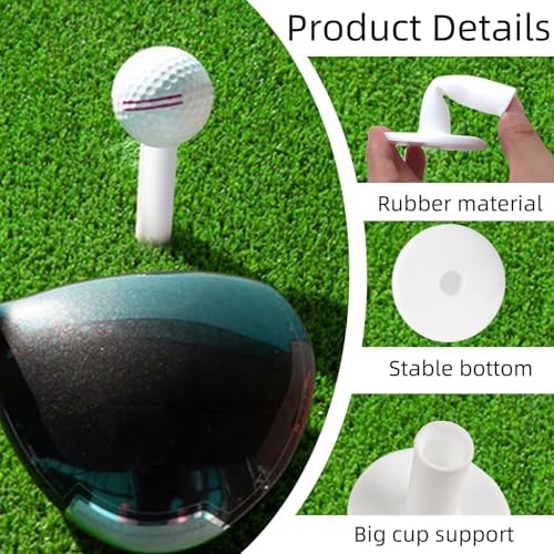 Rubber Golf Tees for Mats, Unbreakable Stable Driving Range Tees for Golf - Image 4