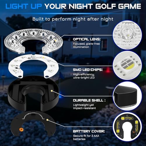 KINGTOP Battery-Operated LED Golf Hole Lights - Image 2