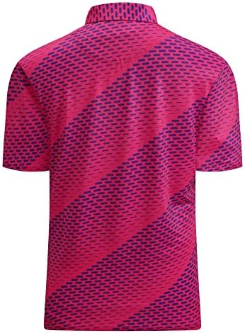 Alex Vando Mens Golf Shirt Moisture Wicking Print Performance Polo Shirt - Image 2