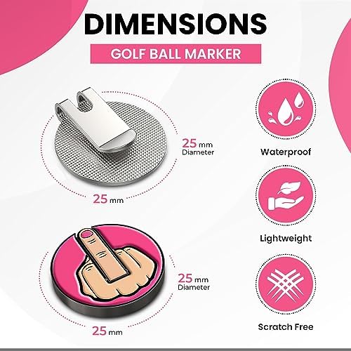 Ultimate Middle Finger Golf Ball Marker | Magnetic Hat Clip | Alignment Ball - Image 3