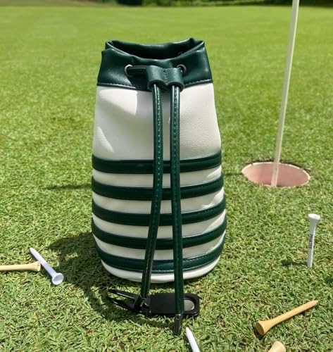 Golf Valuables Pouch with Ball Marker, Leather Drawstring Tee Ball Bag - Image 7