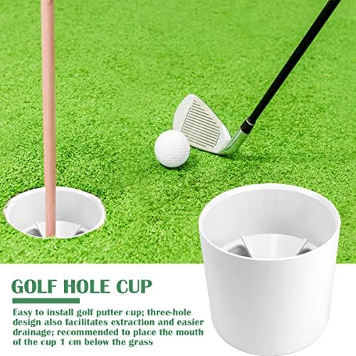 Golf Hole Cups with Golf Hole Cup Cover Golf Practice Set Putting Green Cup and - Image 5