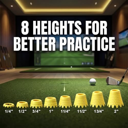 Plastic Golf Simulator Tees, 1/4 to 2 Inch - Image 2