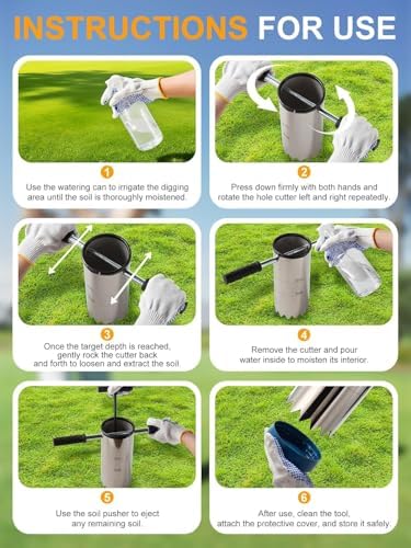 Portable Golf Hole Cutter – Detachable Non-Slip Handle, 4Inch & 6Inch USGA - Image 3