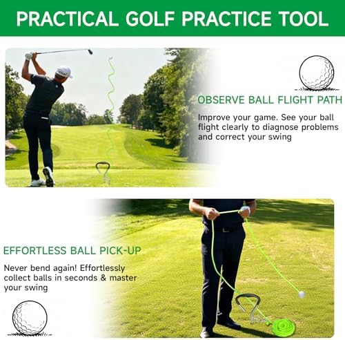 Golf Swing Trainer for Backyard, Analyze 50' Golf Training Balls Flight - Image 2
