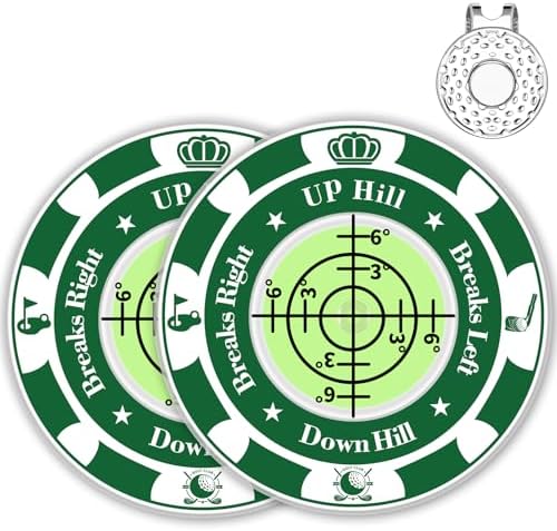 2 Pack Golf Green Reader, Ball Marker by Tsocent