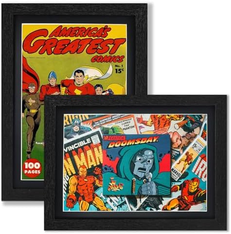JupDec Comic Book Frame, Premium Wood Display Case by JupDec