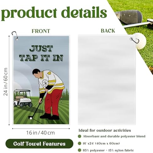 Just Tap It in Funny Golf Towels - Image 2
