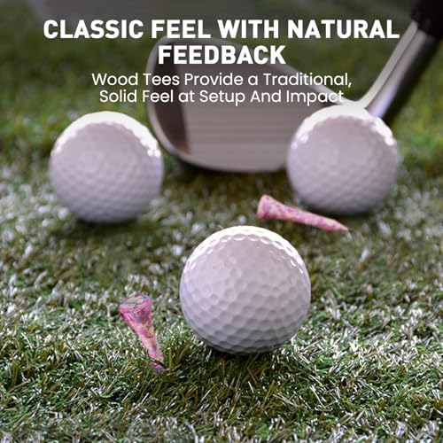 FINGER TEN Stylish Golf Tees Wood 100 Pack - Image 4