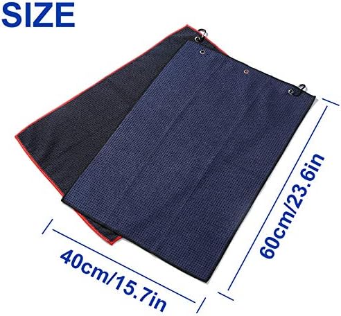 2 Pack 16" x 24" Tri-fold Golf Towel Set - Image 2