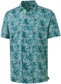 M MAELREG Mens Golf Shirt Short Sleeve Dry Fit Print Moisture Wicking by MAELREG