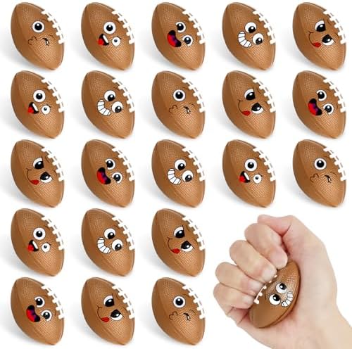 20Pcs Mini Football Stress Ball Mini Football Funny Foam Face Small Foam by Atiloy