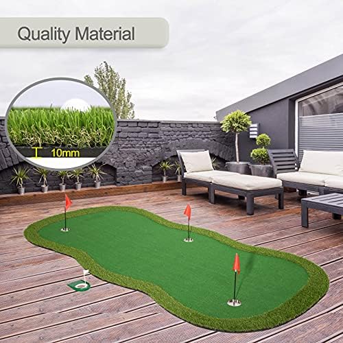 Chriiena Golf Putting Green, Large Practice Putting Mat - Image 6