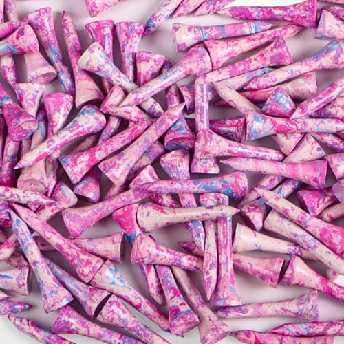 FINGER TEN Stylish Golf Tees Wood 100 Pack by FINGERTENSport