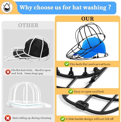 Eiito Hat Washer for Washing Machine, Fits Adult & Kids’ Baseball Caps - Image 3