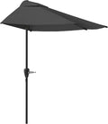 Half Umbrella Outdoor Patio Shade - 9 ft Patio Umbrella - Small Canopy by PureGarden