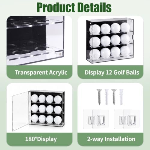 Golf Ball Display Case with Door - Image 3