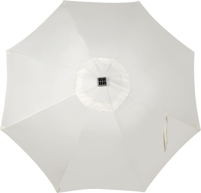 9 ft Solar Umbrella, 32 LED Lighted Patio Umbrella, Table Market Umbrella - Image 4