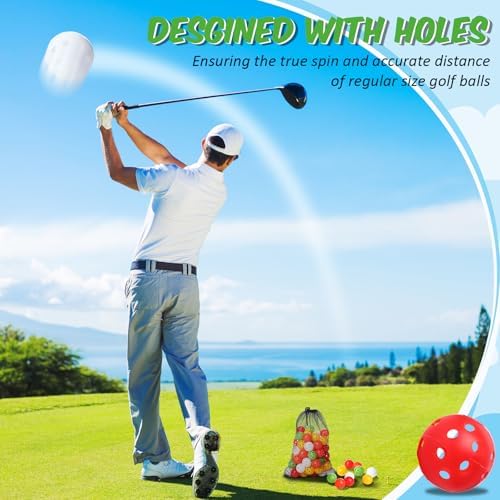 MiniInflat 80 Pcs Practice Golf Balls Plastic 42mm - Image 5