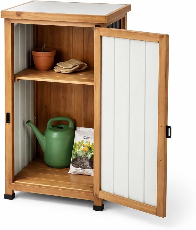 Ketive 33.5" H Small Storage Corner Floor Cabinet, 2 Shelf Narrow Storage Unit by Ketive