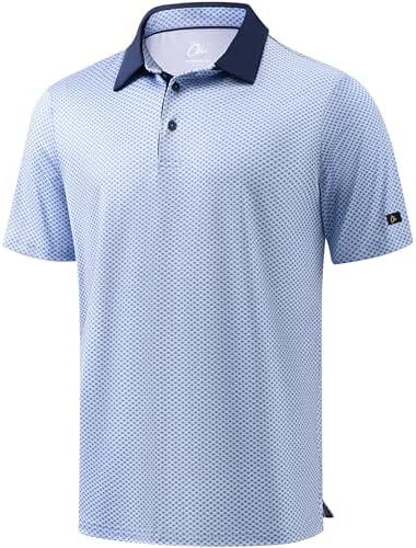 Obla Men's Golf Shirt Short Sleeve Dry Fit Collared Polo Shirts by OBLA